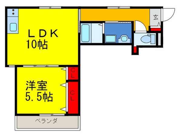 クリエオーレ新鴻池の物件間取画像